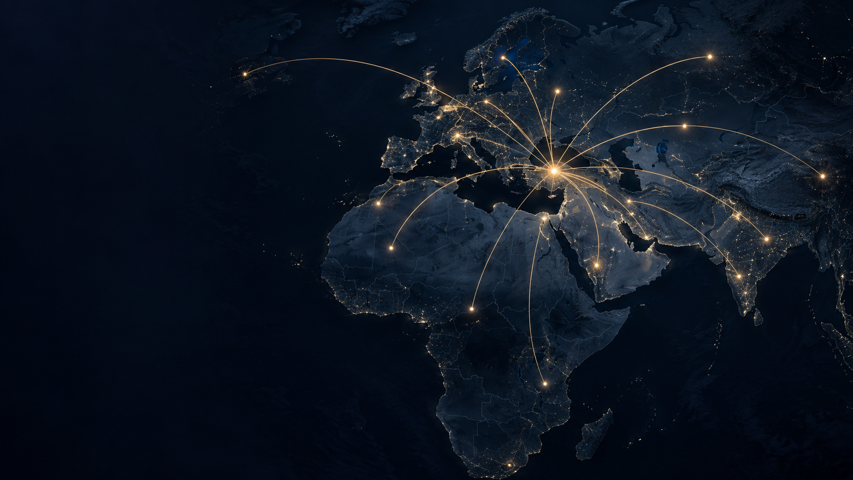 Global support network centred on Istanbul.